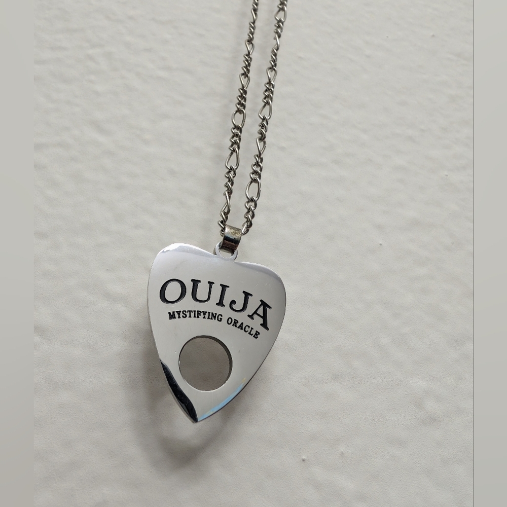 Ouija Mystifying Oracle Silver Plachette Necklace